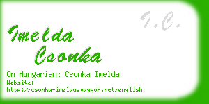 imelda csonka business card